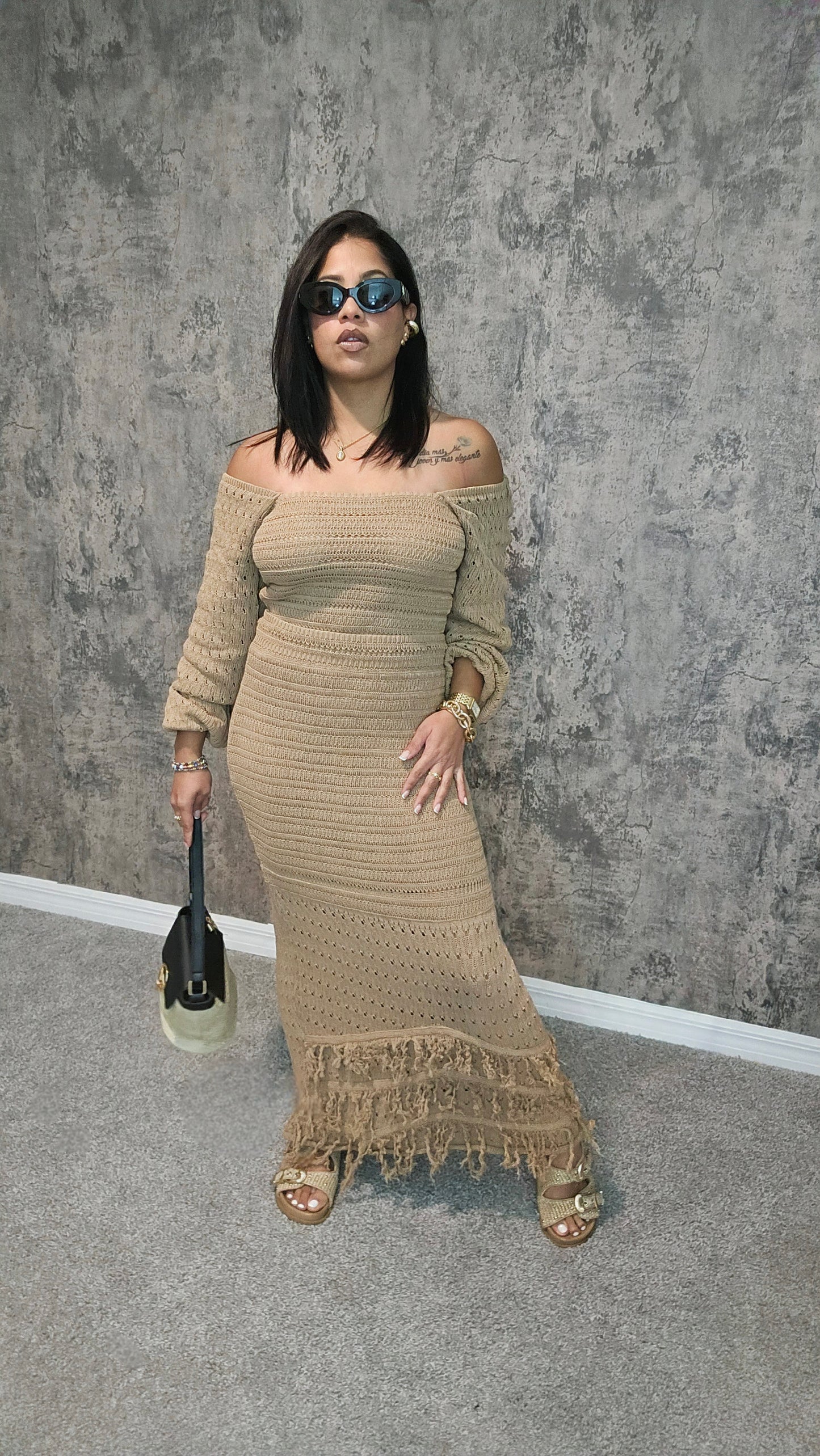 Ibiza Crotchet Skirt Set